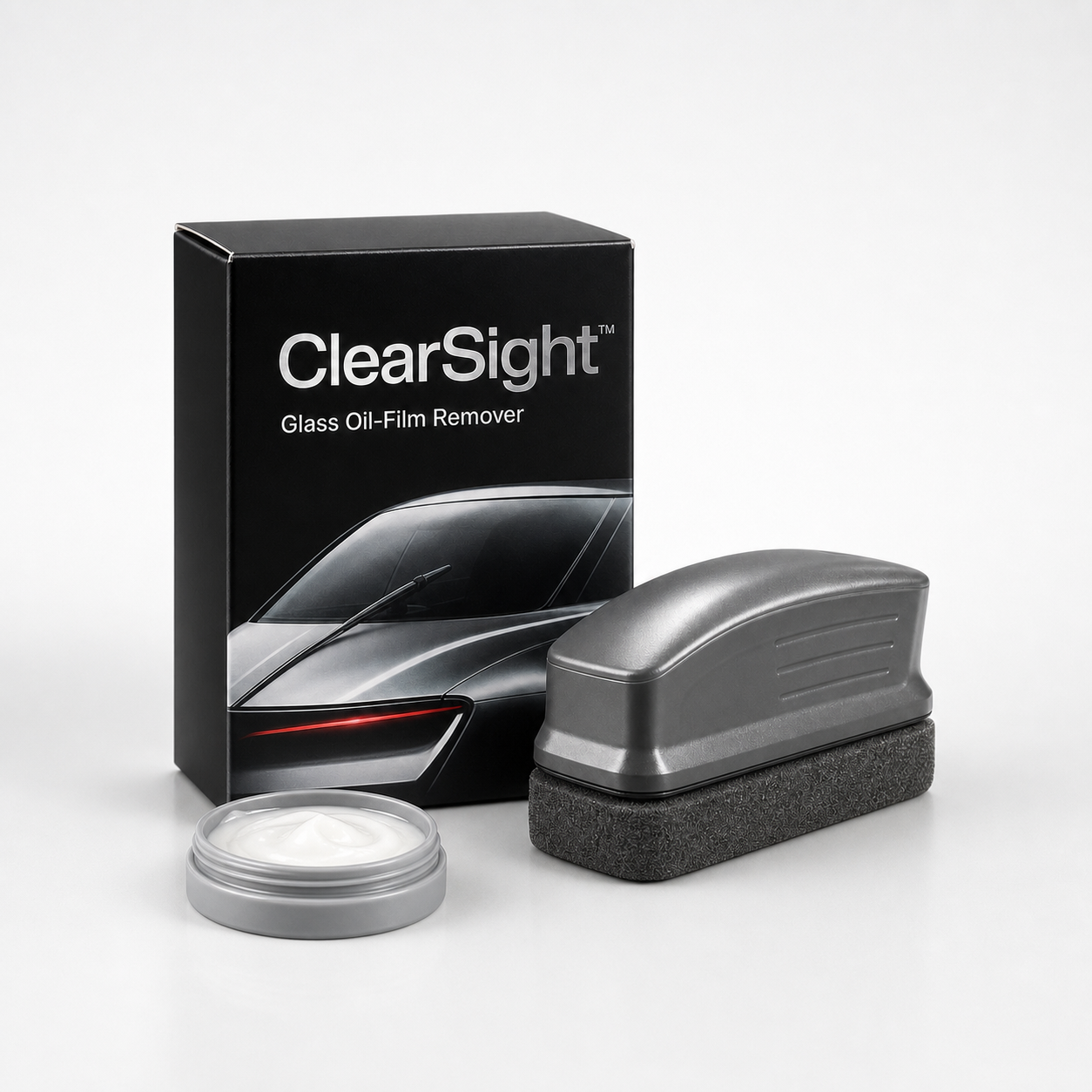 ClearSight glass polish cream and handheld applicator