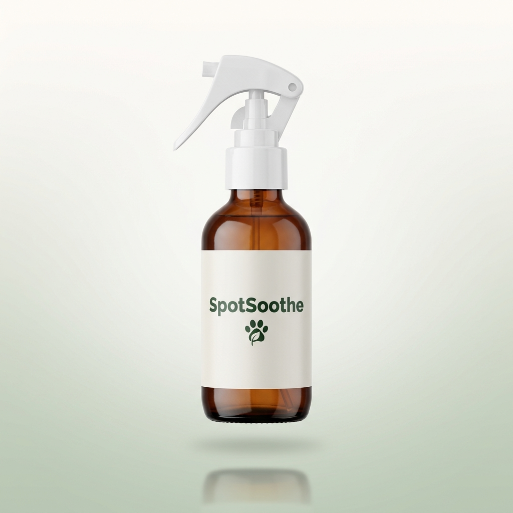SpotSoothe pet hot-spot spray bottle studio shot