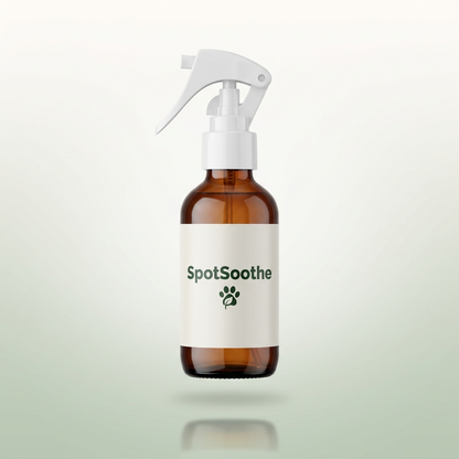 SpotSoothe pet hot-spot spray bottle studio shot