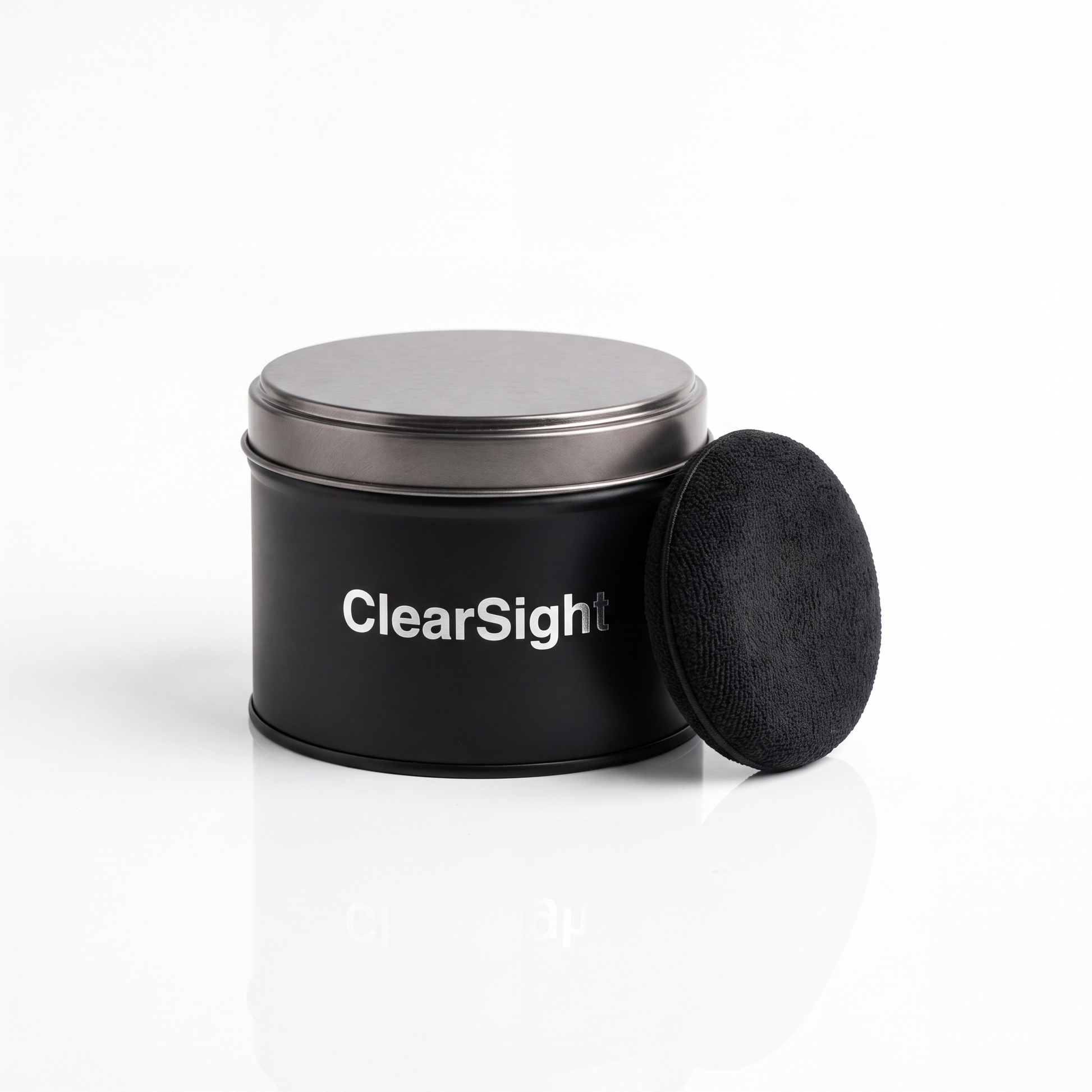 ClearSight tin — studio white background